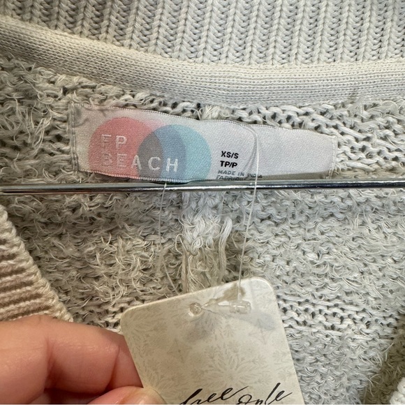 Free People Beach lmani knit maxi sweater swim cover XS/S oversized - Picture 9 of 10